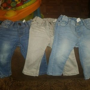 Baby boy soft jeans bundle. Like new.